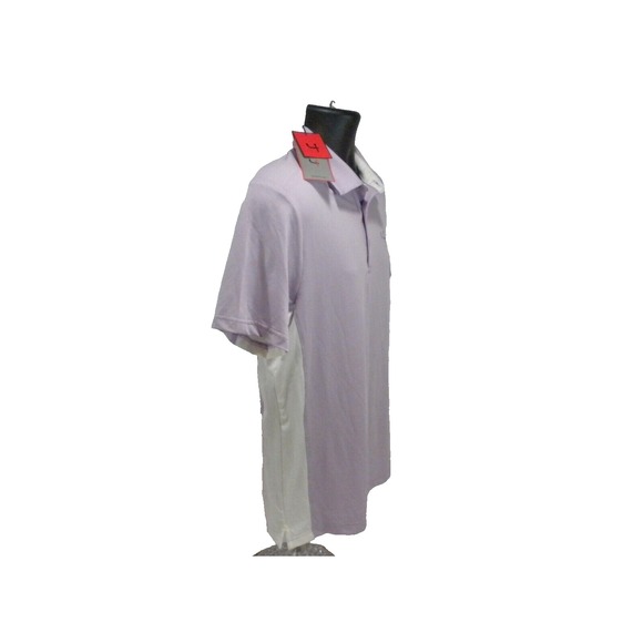 Short Par 4 Polo Shirt Mens M Soft Violet Whitfield Golf Performance Quick Dry - Picture 5 of 15